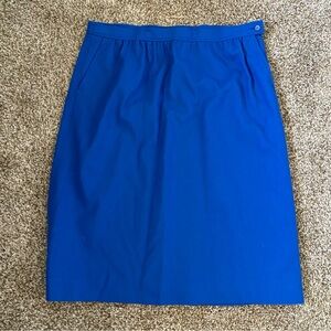 Pendleton || Vintage Royal Blue Lined Wool Skirt